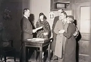 Couple Receiving a Marriage License