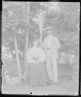 Partnership Prints: Couple Relaxing in Woods