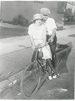 Nonconformity Prints: Couple Riding Bicycle During Car Strike