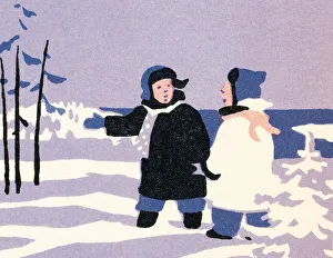 Images Dated 13th October 2003: Couple in snow