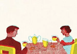 Couple at a table