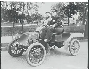 Driver Prints: Couple Touring in Rambler Runabout Automobile