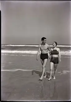 Couple Walking on the Beach