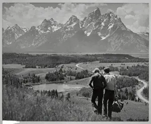 Couple Walking in Scenic View