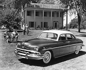 Yard Prints: Couples Admiring 1951 Lincoln Cosmopolitan