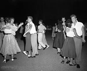 Socializing Prints: Couples Dancing Outdoors