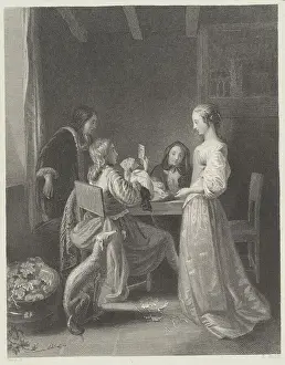 Two Couples Enjoying a Hand of Cards