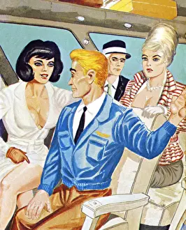 Cleavage Prints: Two Couples Riding the Bus