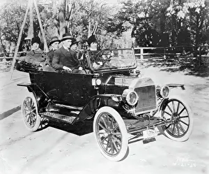 Model T Prints: Couples Riding in Model T Ford