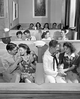 Booth Prints: Couples Seated In Date Nooks