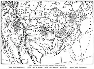 Destruction Gallery: Course of the Great Storm of 1890 in the USA
