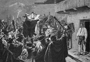 Area Collection: Court of reprimand at the Haberfeldtreiben, Haberfeldtreiben is a secret court of reprimand in