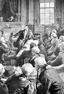 Prints of USA: Aaron Burr, American politician who was elected as Vice President under Thomas Jefferson Timeless Visions: Icons of Art and History: Courtroom Scene for Aaron Burr's Charge of Treason