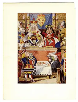 Jack Prints: Courtroom trial illustration, (Alices Adventures in Wonderland)