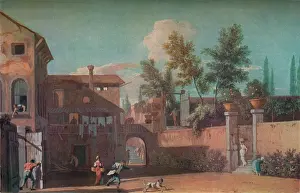 Italian Prints: Courtyard Of An Italian Villa, c.1700 (1935)