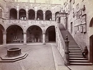 Courtyard Prints: Courtyard of the Palazzo del Podesta