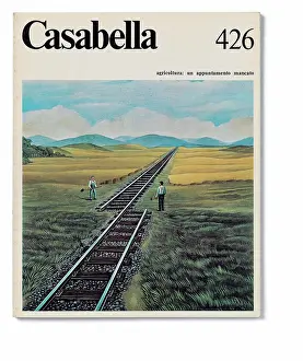 Magazine Prints: 'Cover of Casabella, N. 426, June 1977, 20th Century, graphic, 31 x 24, 5 cm'