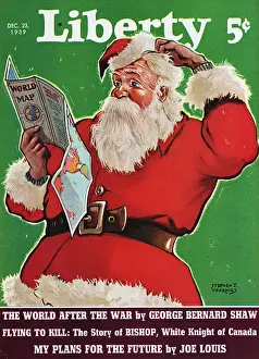 Cover of Magazine with a Confused Santa Claus
