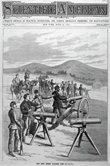 Magazine Cover Prints: Cover Of Magazine With New Gatling Gun