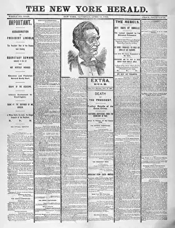 Abraham Lincoln (1809-1865) Prints: Cover of The New York Herald Tribune