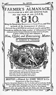 Farmer Prints: Cover Page Of Farmer'S Almanac 1810