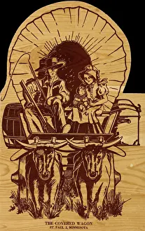 Prints of USA - 1939: A menu for The Covered Wagon from 1939 in USA. (Photo by Jim Heimann Collection/Getty Images) A Visual Journey Through Jim Heimann’s Collage Illustrations—Celebrating the Art of Vintage Ephemera and Pop History: Covered Wagon, The