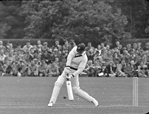 Prints of 12th June 1948: Toshack makes a heft, six-or-nothing cow-shot at a good-length ball during a cricket match. Original Publication: Picture Post - 4565 - Why The Australians Win - pub A Photographic Legacy: Cow Shot