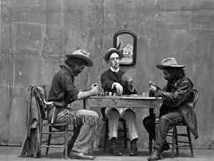 Gambling Prints: Cowboy Card Game From Silent Film