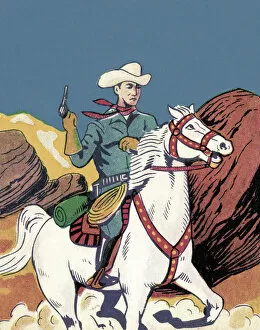 Wild West Gallery: Cowboy on a Horse