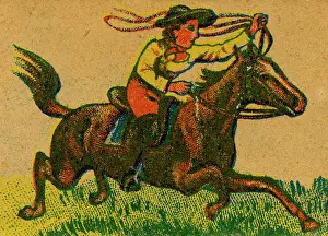 Cowboy on horseback