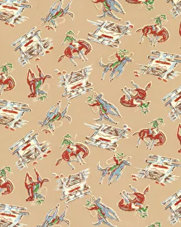 Horseback Riding Collection: Cowboy Pattern