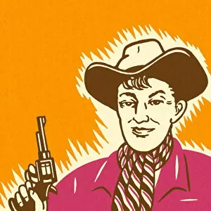 Wild West Gallery: Cowboy with a Revolver