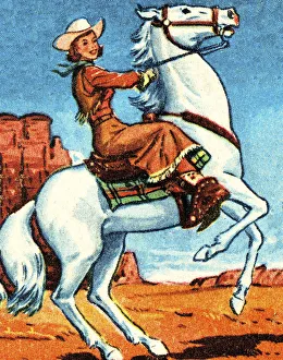 Wild West Gallery: Cowgirl on a Horse
