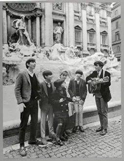 The Cowsills Singing by Fountain in Rome