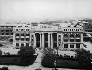 Prints of circa 1930: The facade of the Canadian Pacific Railway station at Winnipeg. (Photo by Fox Photos/Getty Images) Timeless Treasures: Iconic Black and White Prints from the Fox Photo Library: CPR Station