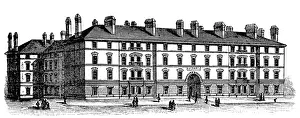 Kensington And Chelsea Prints: Craftsmen barracks at Battersea Park London