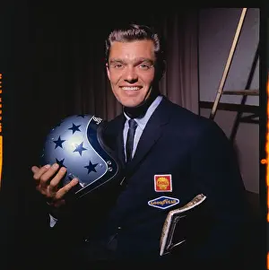 Craig Breedlove Holding onto Model