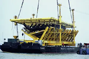 Portsmouth Prints: Crane Rig Raising Sunken Mary Rose