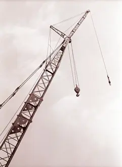 Crane against sky, low angle view