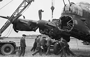 Crane Prints: Crashed Lancaster
