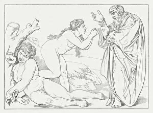 Images Dated 22nd February 2015: Creation of Eve, by Michelangelo, Cappella Sistina, Vatican, published 1873