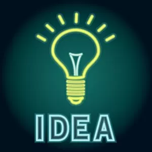 Images Dated 15th November 2018: Creative Idea with lightbulb and text Neon sign