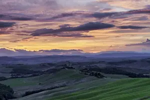 Clay Prints: Crete Senesi near Asciano countryside, Val D Orcia