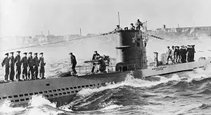 Harbor Prints: Crew On Deck of German U-Boat