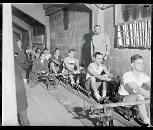 Crew Team Members Practicing