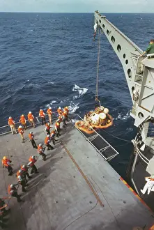 Crewman Recovering Spacecraft