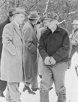 Crime Prints: Crime Suspect Ed Gein Leading Police and Reporters to Scene