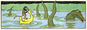 Tails Prints: Many Crocodiles Swim in the River