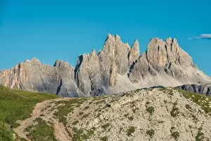 Images Dated 15th August 2014: Croda da Lago mountain in the evening light, Dolomites, Veneto, Italy