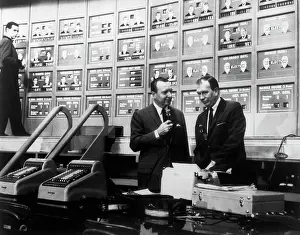 1960 Us Presidential Election Prints: Cronkite and Holcomb at Election Center